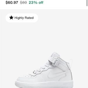 Nike Kids White High-Top Sneakers